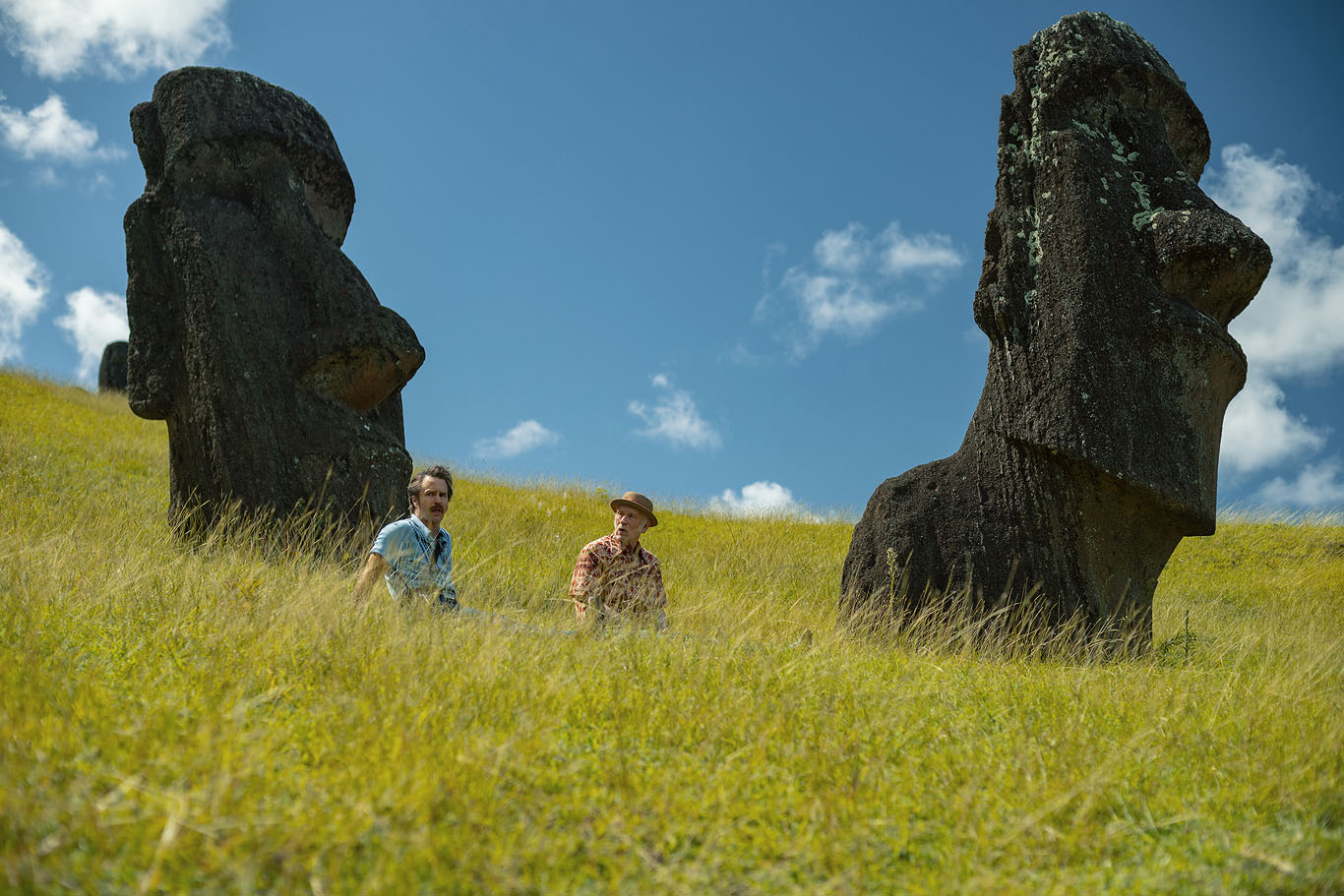 John Malkovich e Sam Rockwell nel film Wild Horse Nine, sull’Isola di Pasqua