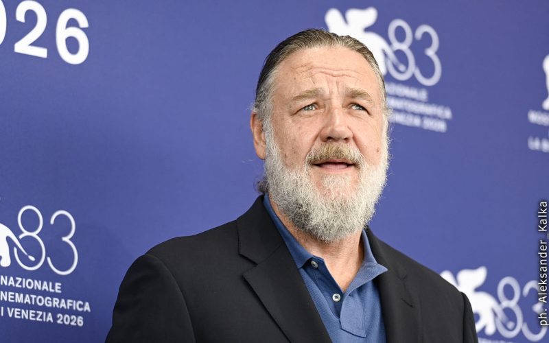 Russell Crowe alla Mostra del Cinema di Venezia 2026, foto Aleksander Kalka