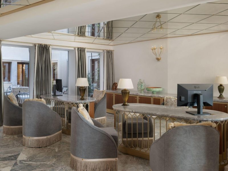 Reception dell’Hotel Gabrielli Venezia